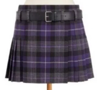 Dior Checked Skirt In Black