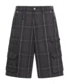 Dior Checkered Shorts In Black