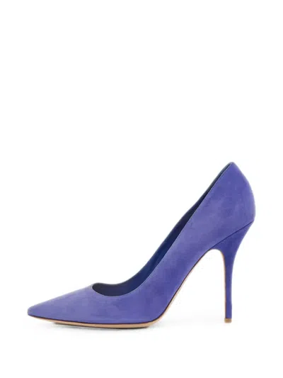 Pre-owned Dior Cherie Pointed-toe Pumps In Blue