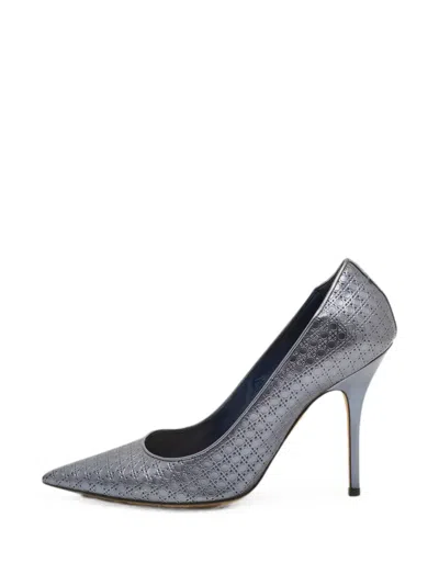Pre-owned Dior Cherie Pointed-toe Pumps In Blue