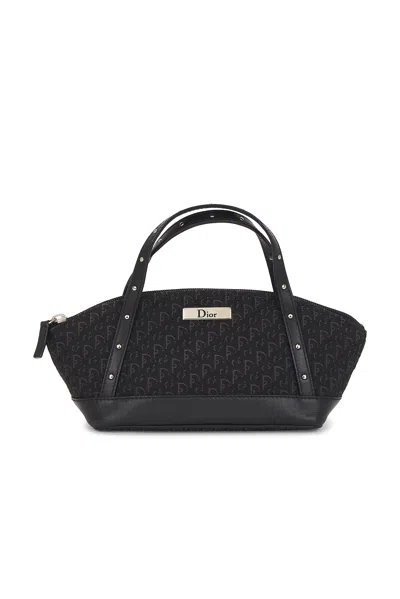 Pre-owned Dior Chic Mini Bowling Bag In Black