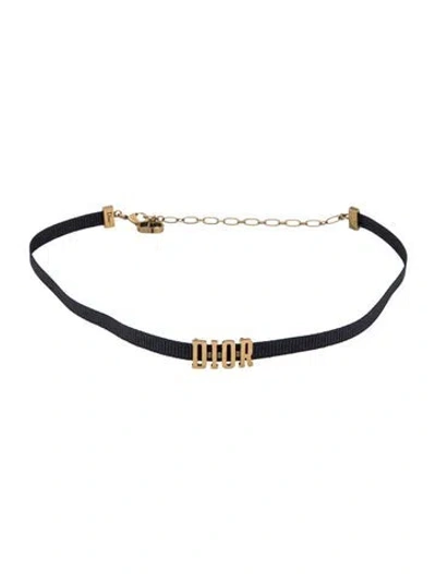 Pre-owned Dior '' Choker, 14.25" In Black