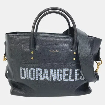 Pre-owned Dior Christian Christian  Angels Bag Logo Studs Tote Bag Black