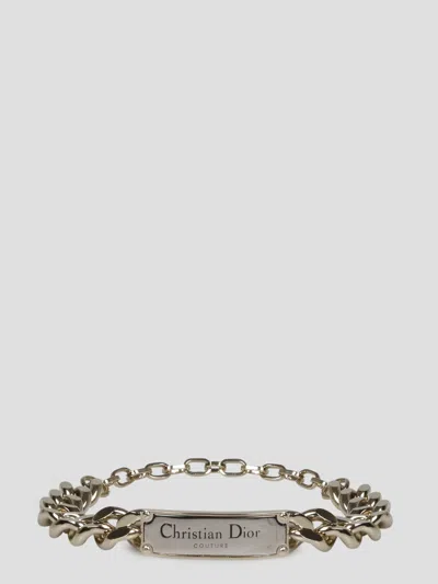 Dior Christian Couture Chain Link Bracelet In Metallic
