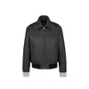 Dior Zippered Long-sleeved Leather Jacket In Black