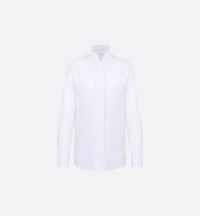 Dior Structured Collar Cuffed Long Sleeves In White