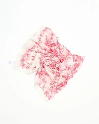 Dior Christian  120x160 Cotton Scarf In Pink