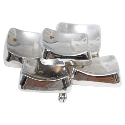 Pre-owned Dior Christian  1967 Silver Tone Modernist Brooch In Multiple