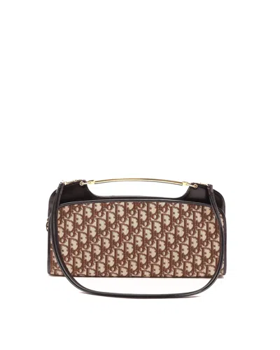 Dior Christian  1970s Monogram Top Handle Clutch Bag In Multi