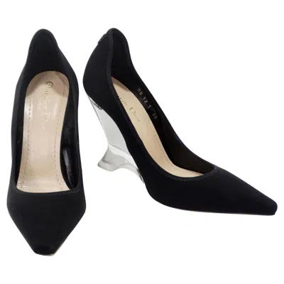 Pre-owned Dior Christian  2000s Neoprene Lucite Etoile Pumps In Black