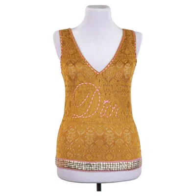Pre-owned Dior Christian  2004 Galliano Wool And Silk Top In Brown