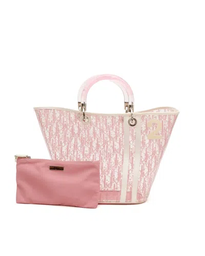 Dior Christian  2004 John Galliano Pvc Issimo Tote Bag In Pink