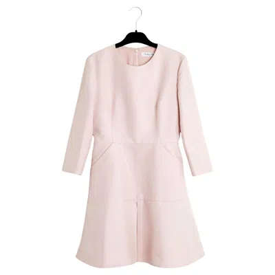 Pre-owned Dior Christian  2015 Robe Rose Fr36 Raf Simons Pink Cotton Satin Dress Uk8 Us6 In Red