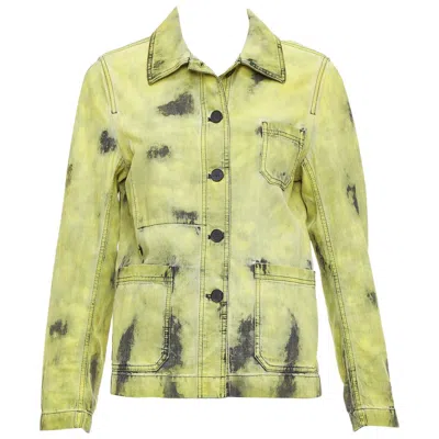 Pre-owned Dior Christian  2020 Green Acid Wash Tie Dye Cd Overshirt Jacket Fr38 M