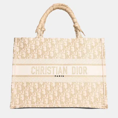 Pre-owned Dior Christian  2023 Gold Monogram Medium Book Tote