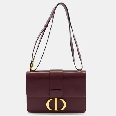 Pre-owned Dior Christian  30 Montaign Bag In Burgundy