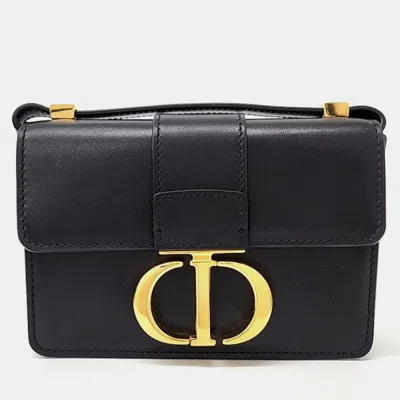 Pre-owned Dior Christian  30 Montaigne Mini Bag S2110 In Black
