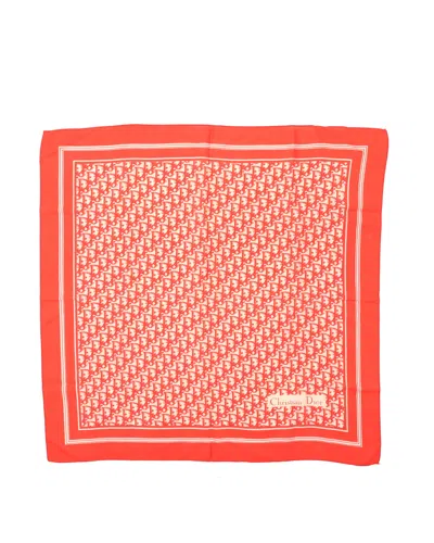 Dior Christian  60 Trotter Silk Scarf In Red
