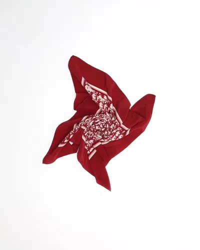 Dior Christian  60 Trotter Slik Scarf In Red