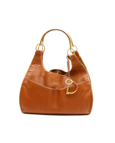 Dior Christian  61 Brandy Hobo Shoulder Bag In Brown
