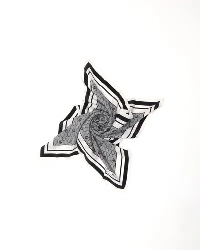 Dior Christian  75 Silk Scarf In Gray
