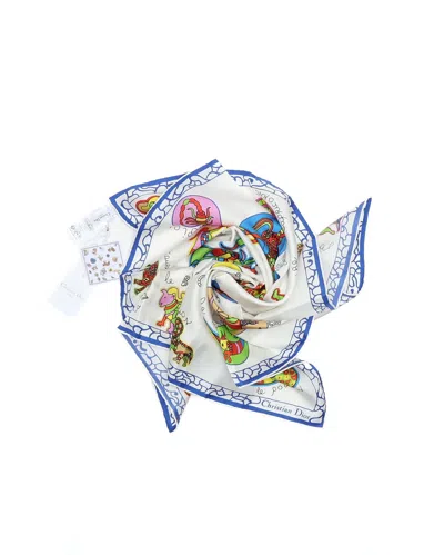 Pre-owned Dior Christian  80 Niki De Saint Phalle Silk Scarf In Multicolour
