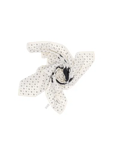 Dior Christian  80 Silk Scarf In Red