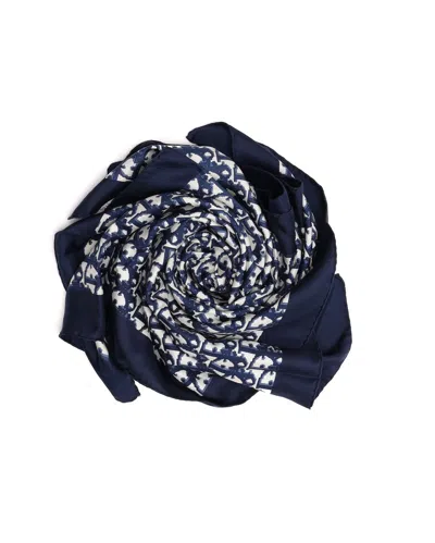 Dior Christian  80 Trotter Silk Scarf In Black