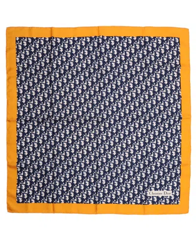 Dior Christian  80 Trotter Silk Scarf In Blue