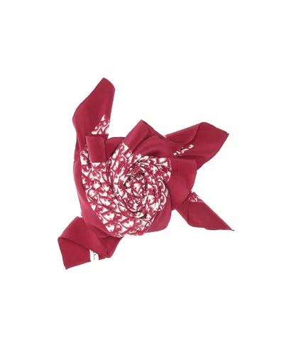 Dior Christian  80 Trotter Silk Scarf In Red