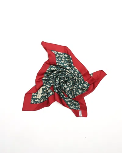 Dior Christian  80 Trotter Slik Scarf In Red