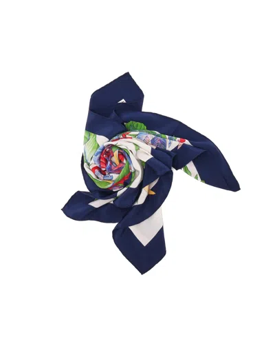 Dior Christian  90 Floral Silk Scarf In Multi