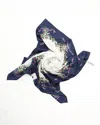 Dior Christian  90 Silk Scarf In Blue