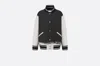 Dior Bomber Jacket In Black And White Technical Taffeta Jacquard With New York Motif