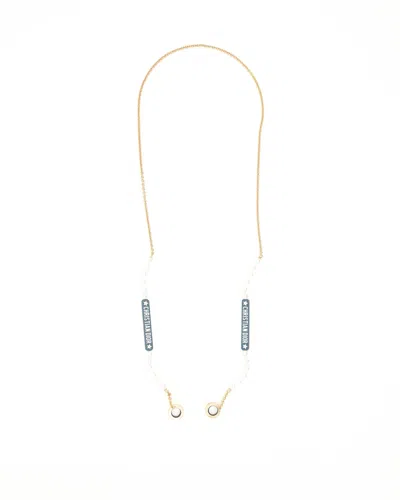 Dior Christian  Airpods/sunglasses Holder Necklace In Metallic