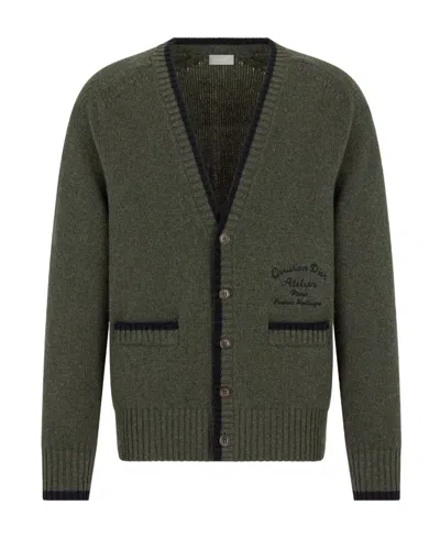 Dior Christian  Atelier Cardigan In Green