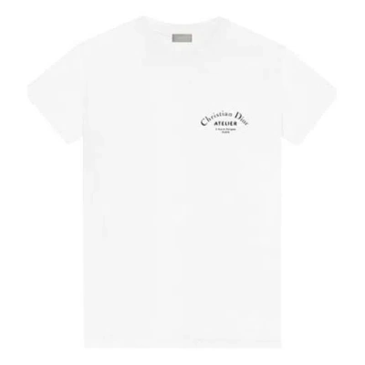 Dior 'christian  Atelier' Logo Letter Logo Printed Unisex White