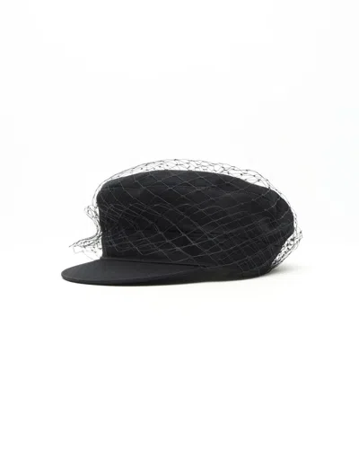Dior Christian  Bee Embroidered Beret Tile In Black