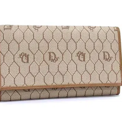 Pre-owned Dior Christian  Beige Beige Brown Brown Pvc Leather Coin Purse/coin Case () In Beige, Beige Brown, Brown