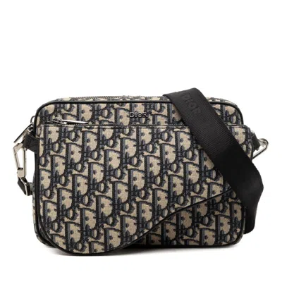 Pre-owned Dior Christian  Beige Black Fabric Pouch Shoulder Bag () In Multi