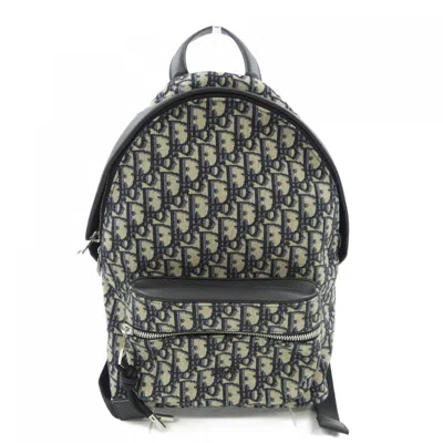 Pre-owned Dior Christian  Beige Black Navy Backpack ()