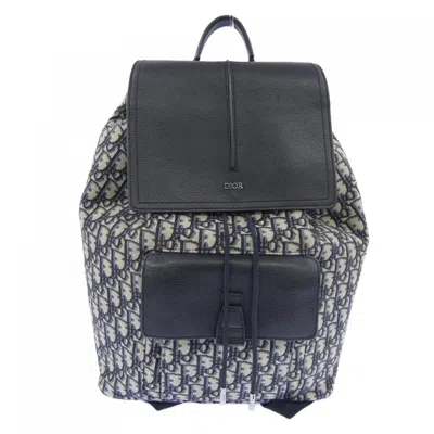 Pre-owned Dior Christian  Beige Black Navy Backpack ()