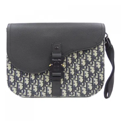 Pre-owned Dior Christian  Beige Black Navy Clutch Bag Handbag ()