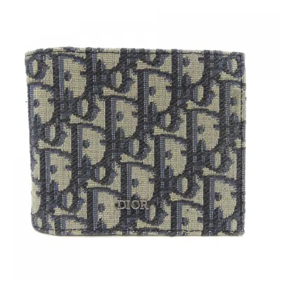 Pre-owned Dior Christian  Beige Black Navy Wallet (bi-fold) ()