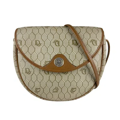 Pre-owned Dior Christian  Beige Brown Pvc Leather Shoulder Bag () In Multi