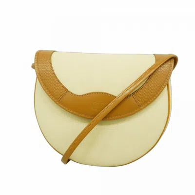 Pre-owned Dior Christian  Beige Brown Pvc Leather Shoulder Bag () In Multi