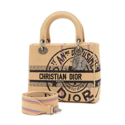 Pre-owned Dior Christian  Beige Hemp Handbag Shoulder Bag () In Sand