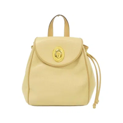 Pre-owned Dior Christian  Beige Leather Backpack () In Sand