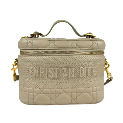 Pre-owned Dior Christian  Beige Leather Handbag Shoulder Bag ()
