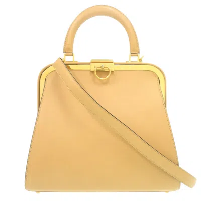 Pre-owned Dior Christian  Beige Leather Shoulder Bag () In Sand